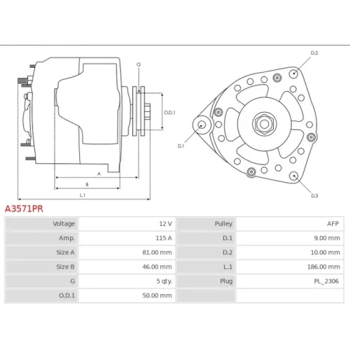 A3571PR AS-PL - 1.ALTERNATOR — zdjęcie 2 z 10