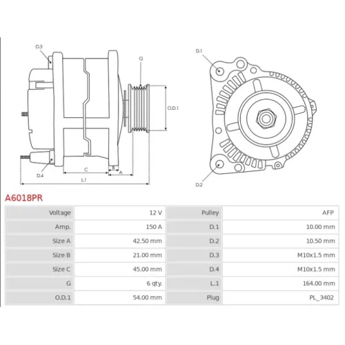 A6018PR AS-PL - 1.ALTERNATOR — zdjęcie 3 z 9