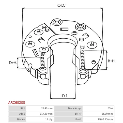 ARC6020S AS-PL - 3.CZĘŚCI ALTERNATORA — zdjęcie 2 z 5