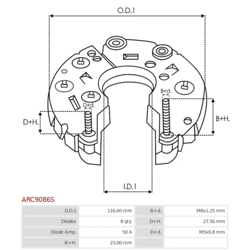 ARC9086S AS-PL - 3.CZĘŚCI ALTERNATORA — zdjęcie 4 z 4