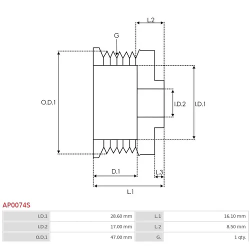 AP0074S AS-PL - 3.CZĘŚCI ALTERNATORA — zdjęcie 3 z 5