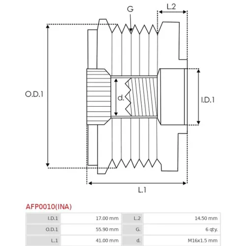 AFP0010(INA) INA - 3.CZĘŚCI ALTERNATORA — zdjęcie 5 z 5