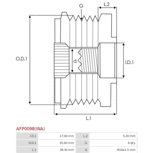 AFP0098(INA) INA - 3.CZĘŚCI ALTERNATORA — zdjęcie 2 z 5