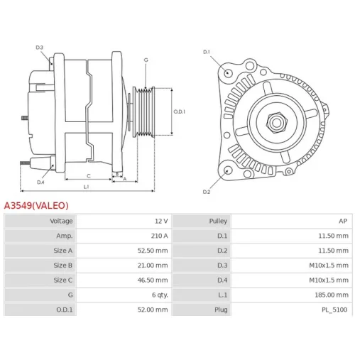 A3549(VALEO) Valeo - 1.ALTERNATOR — zdjęcie 2 z 11