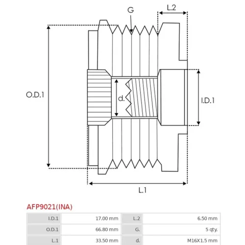 AFP9021(INA) INA - 3.CZĘŚCI ALTERNATORA — zdjęcie 4 z 5