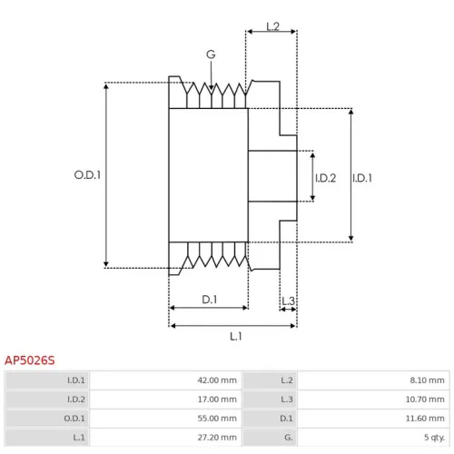 AP5026S AS-PL - 3.CZĘŚCI ALTERNATORA — zdjęcie 2 z 6