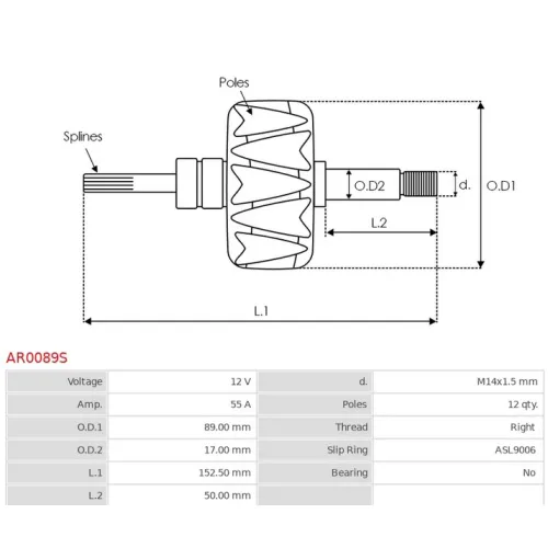 AR0089S AS-PL - 3.CZĘŚCI ALTERNATORA — zdjęcie 3 z 3