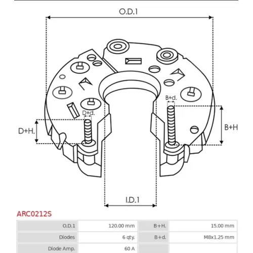 ARC0212S AS-PL - 3.CZĘŚCI ALTERNATORA — zdjęcie 2 z 5