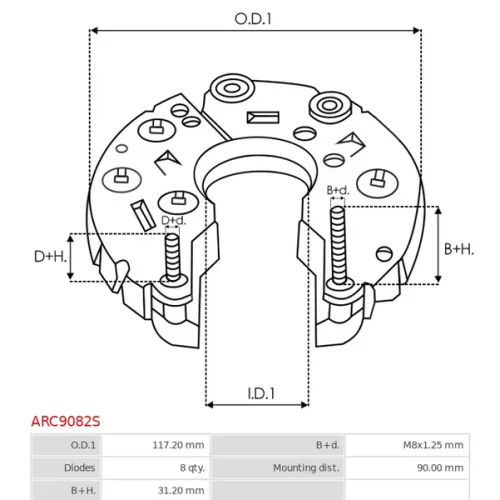 ARC9082S AS-PL - 3.CZĘŚCI ALTERNATORA — zdjęcie 4 z 5