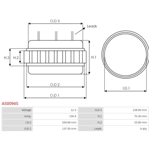 AS0094S AS-PL - 3.CZĘŚCI ALTERNATORA — zdjęcie 3 z 3