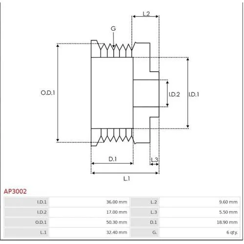 AP3002 AS-PL - 3.CZĘŚCI ALTERNATORA — zdjęcie 3 z 6