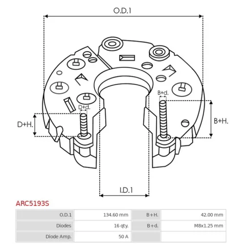 ARC5193S AS-PL - 3.CZĘŚCI ALTERNATORA — zdjęcie 3 z 5