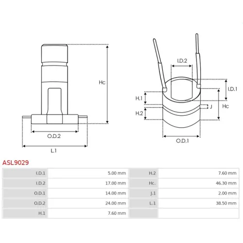 ASL9029 AS-PL - 3.CZĘŚCI ALTERNATORA — zdjęcie 2 z 3