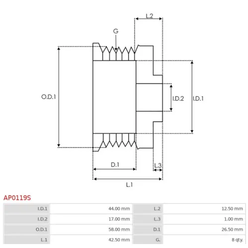 AP0119S AS-PL - 3.CZĘŚCI ALTERNATORA — zdjęcie 2 z 7