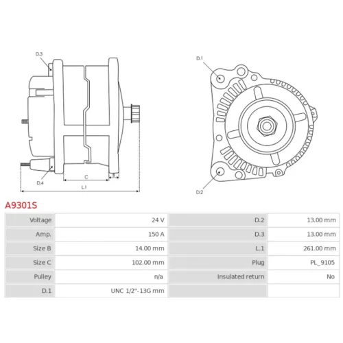 A9301S AS-PL - 1.ALTERNATOR — zdjęcie 2 z 11