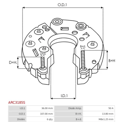 ARC3185S AS - 3.CZĘŚCI ALTERNATORA — zdjęcie 6 z 6