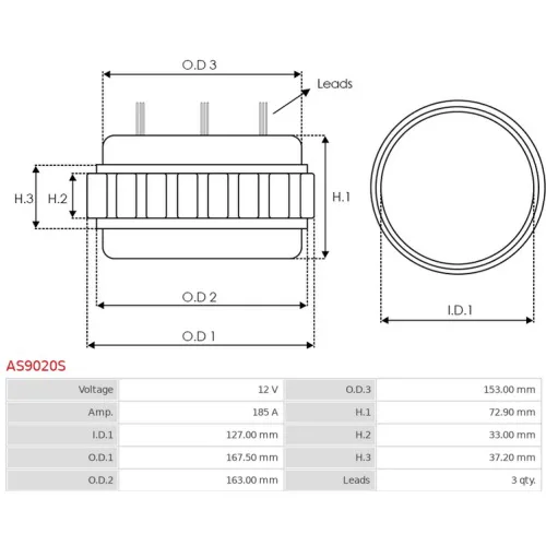 AS9020S AS-PL - 3.CZĘŚCI ALTERNATORA — zdjęcie 3 z 3