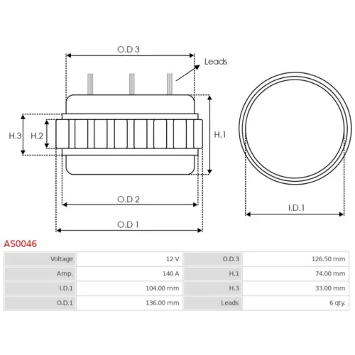 AS0046 AS-PL - 3.CZĘŚCI ALTERNATORA — zdjęcie 3 z 3