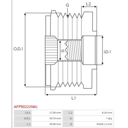 AFP9022(INA) INA - 3.CZĘŚCI ALTERNATORA — zdjęcie 6 z 7