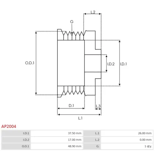 AP2004 AS-PL - 3.CZĘŚCI ALTERNATORA — zdjęcie 3 z 4