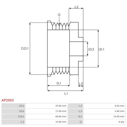 AP2003 AS-PL - 3.CZĘŚCI ALTERNATORA — zdjęcie 3 z 6