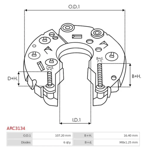 ARC3134 AS-PL - 3.CZĘŚCI ALTERNATORA — zdjęcie 3 z 5