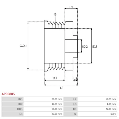 AP0088S AS-PL - 3.CZĘŚCI ALTERNATORA — zdjęcie 2 z 5