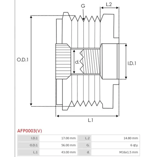 AFP0003(V) AS-PL - 3.CZĘŚCI ALTERNATORA — zdjęcie 5 z 5