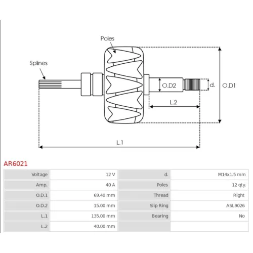 AR6021 AS-PL - 3.CZĘŚCI ALTERNATORA — zdjęcie 3 z 3