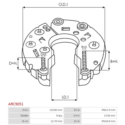 ARC9051 AS-PL - 3.CZĘŚCI ALTERNATORA — zdjęcie 4 z 5
