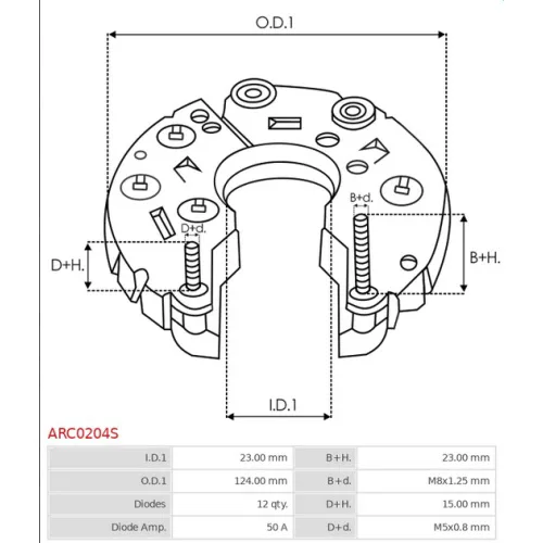 ARC0204S AS-PL - 3.CZĘŚCI ALTERNATORA — zdjęcie 3 z 5