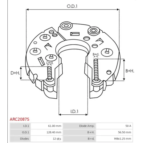 ARC2087S AS-PL - 3.CZĘŚCI ALTERNATORA — zdjęcie 2 z 2