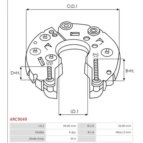 ARC9049 AS-PL - 3.CZĘŚCI ALTERNATORA — zdjęcie 3 z 3
