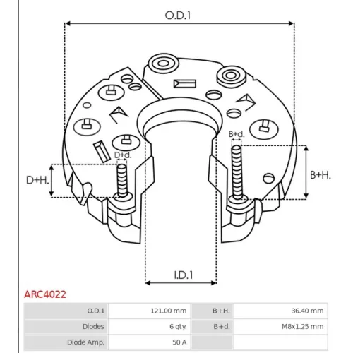ARC4022 AS-PL - 3.CZĘŚCI ALTERNATORA — zdjęcie 4 z 4