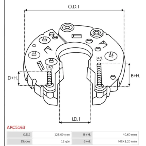 ARC5163 AS-PL - 3.CZĘŚCI ALTERNATORA — zdjęcie 2 z 4