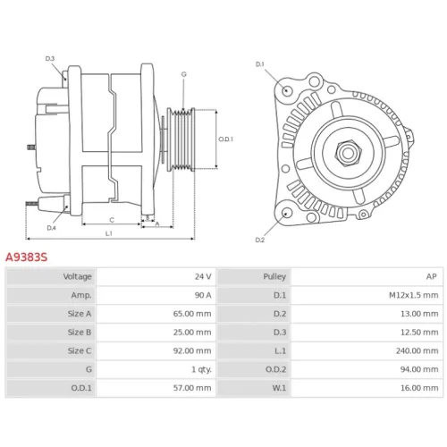 A9383S AS-PL - 1.ALTERNATOR — zdjęcie 6 z 8