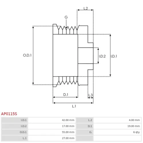 AP0115S AS-PL - 3.CZĘŚCI ALTERNATORA — zdjęcie 5 z 6
