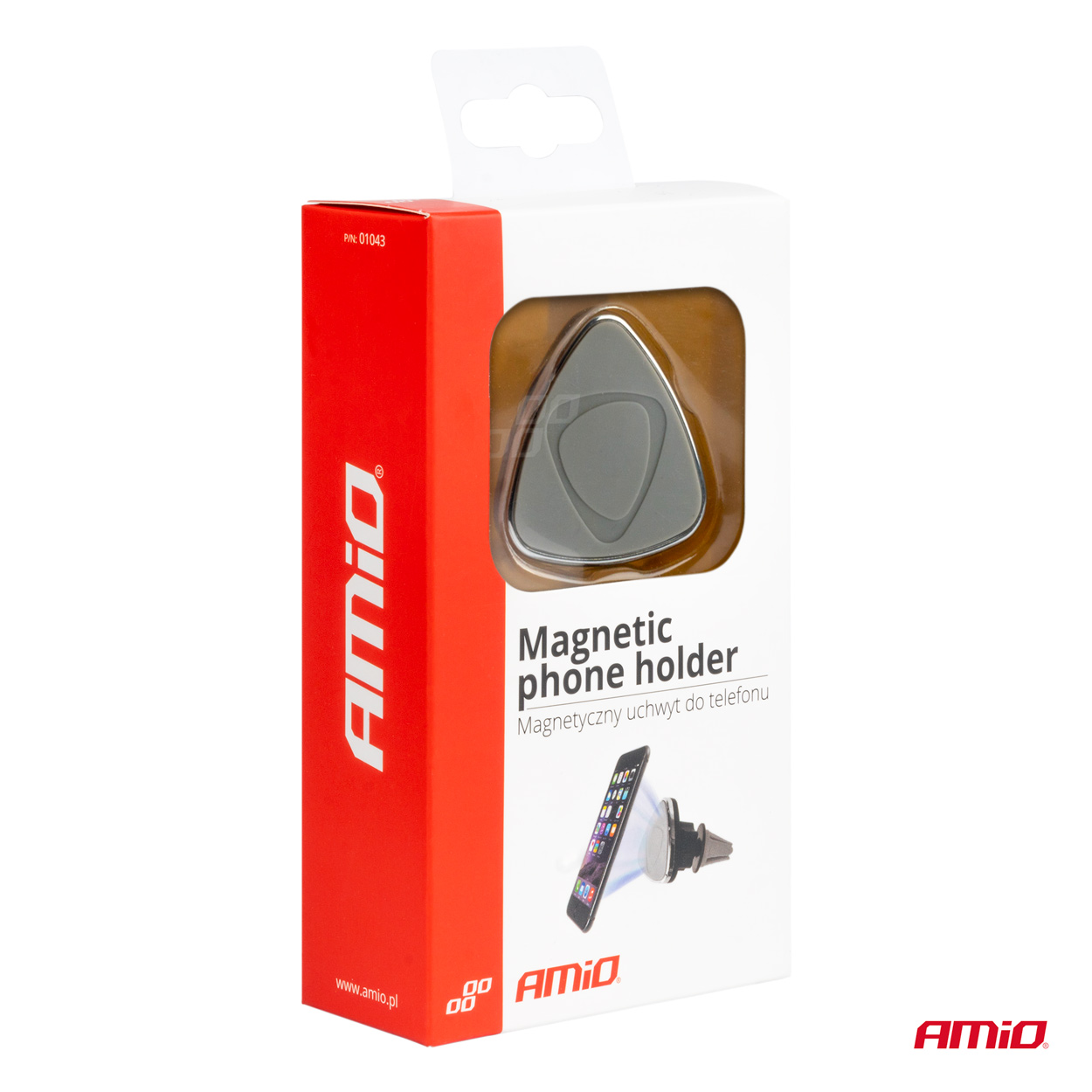 Uchwyt magnetyczny na telefon do samochodu na kratkę HOLD-01 AMIO-01043