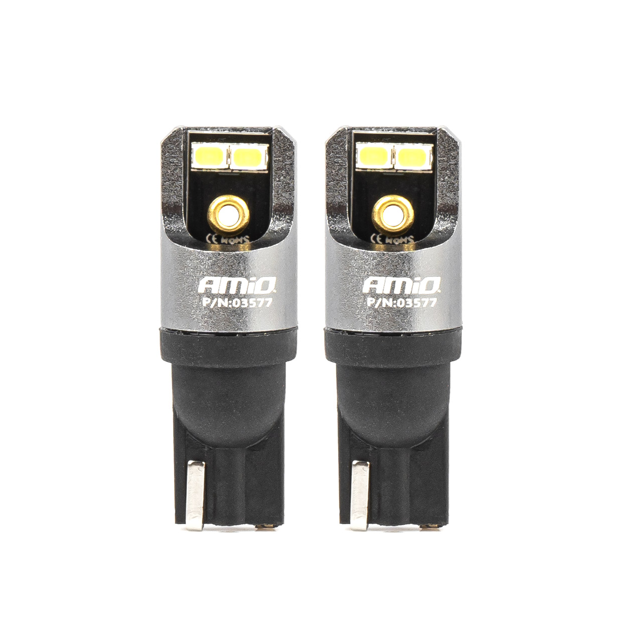 Żarówki LED CANBUS PRO T10 W5W 4x2016 SMD białe 12V 24V AMIO-03577