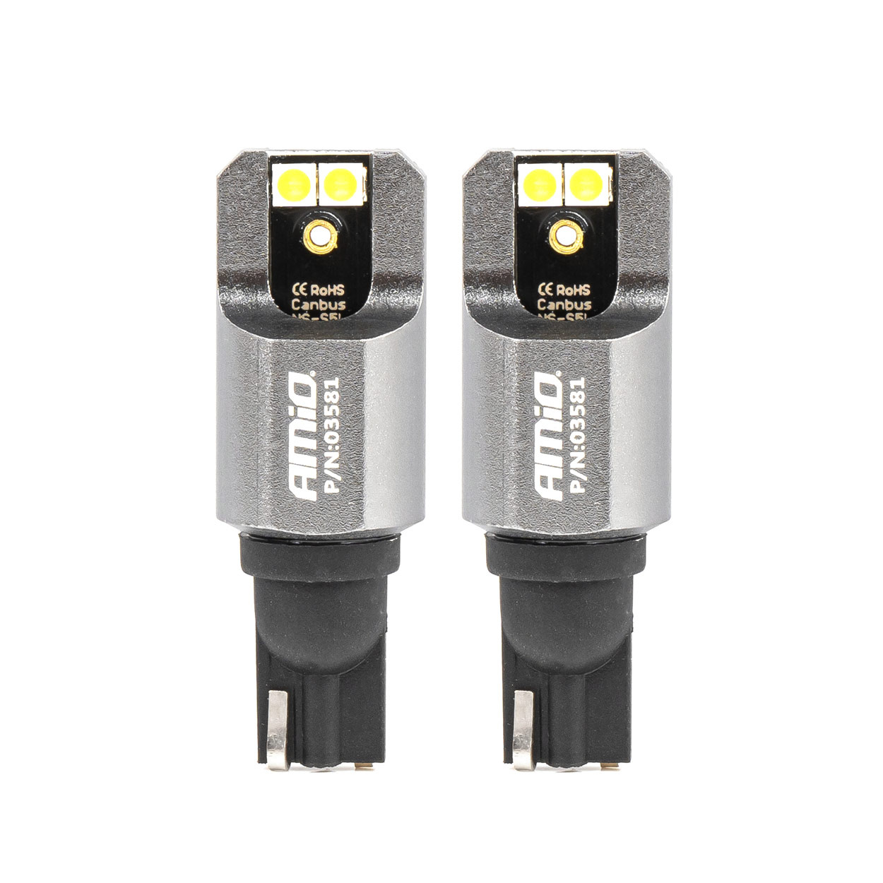Żarówki LED FULL CANBUS PRO T15 W16W 4x3030 SMD białe 12V 24V AMIO-03581