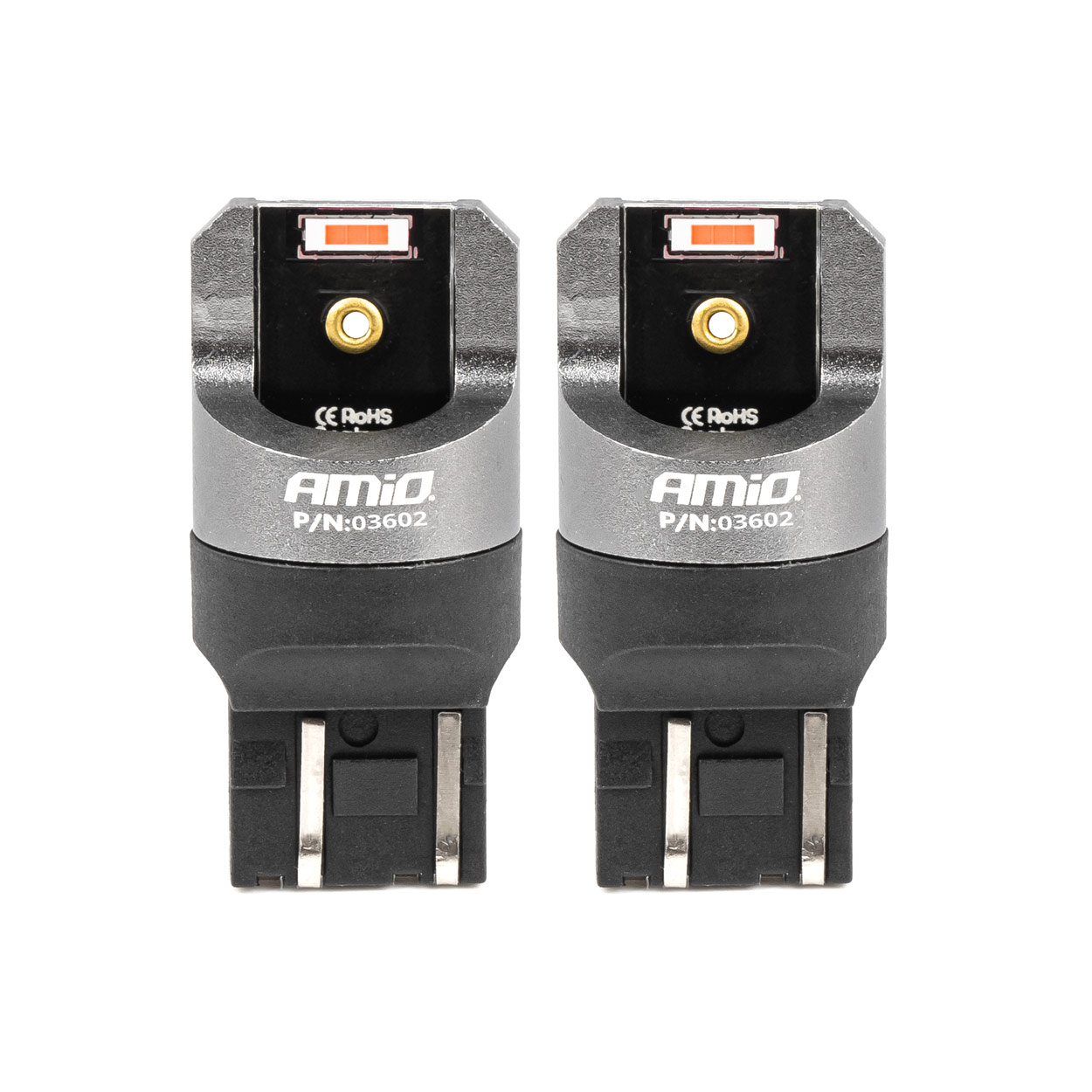 Żarówki LED FULL CANBUS PRO W21/5W 2x1860 SMD czerwone 12V 24V AMIO-03602