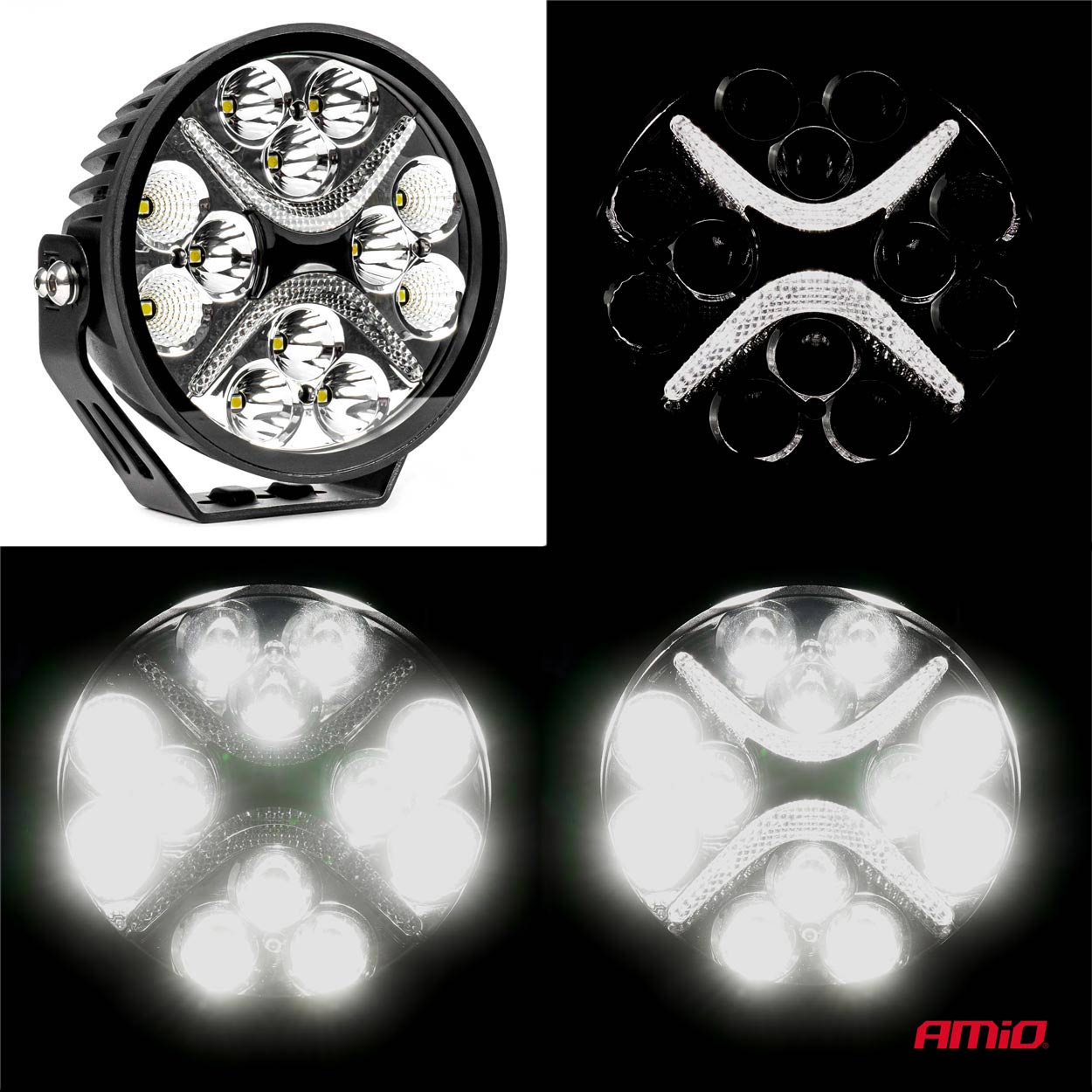 Lampa robocza drogowa LED PRO reflektor homologacja ECE R149 12V 24V AMIO-03870
