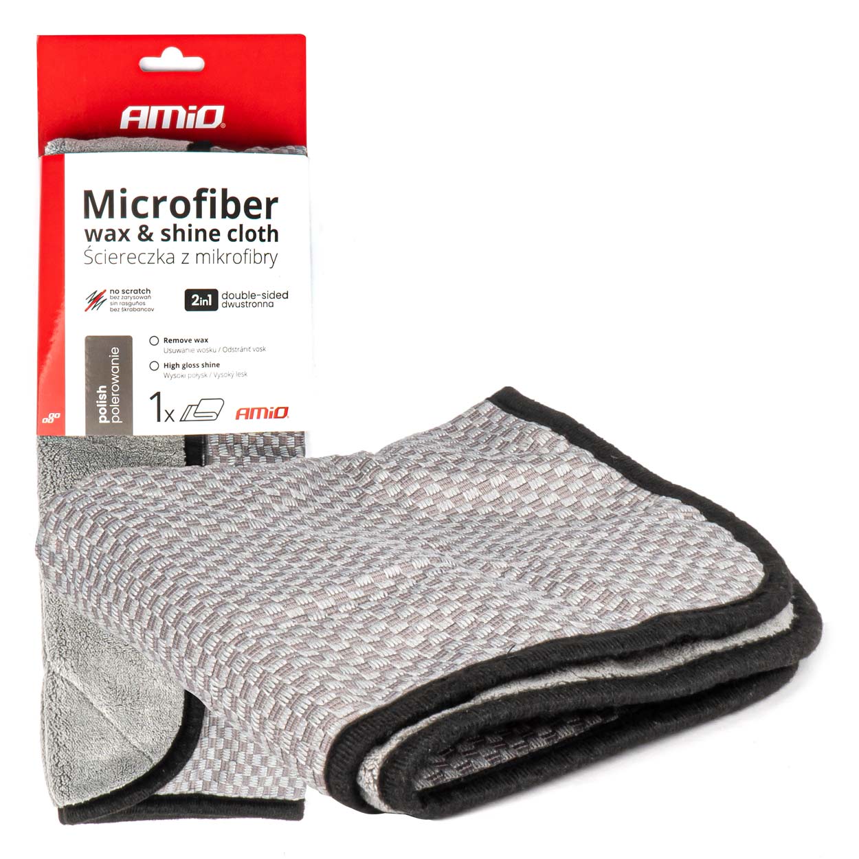 Mikrofibra ścierka 2w1 do polerowania i nabłyszczania samochodu 40x40 cm 600 g A