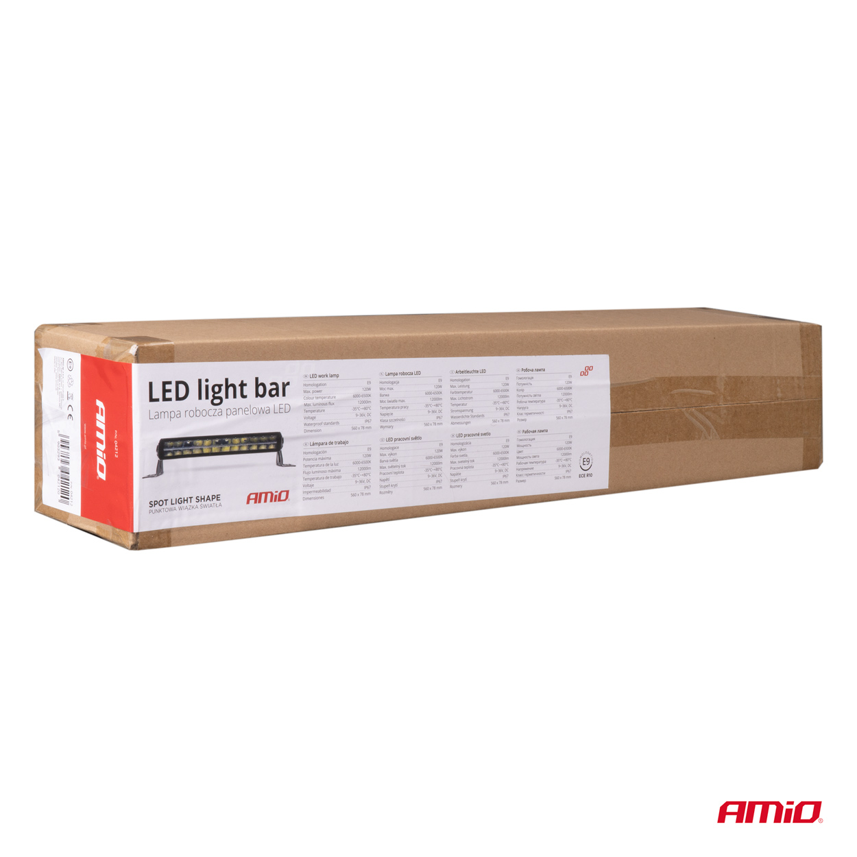 Lampa robocza panelowa LED BAR AWL71 120W 6500K 12000lm 56cm 12V 24V AMIO-04212