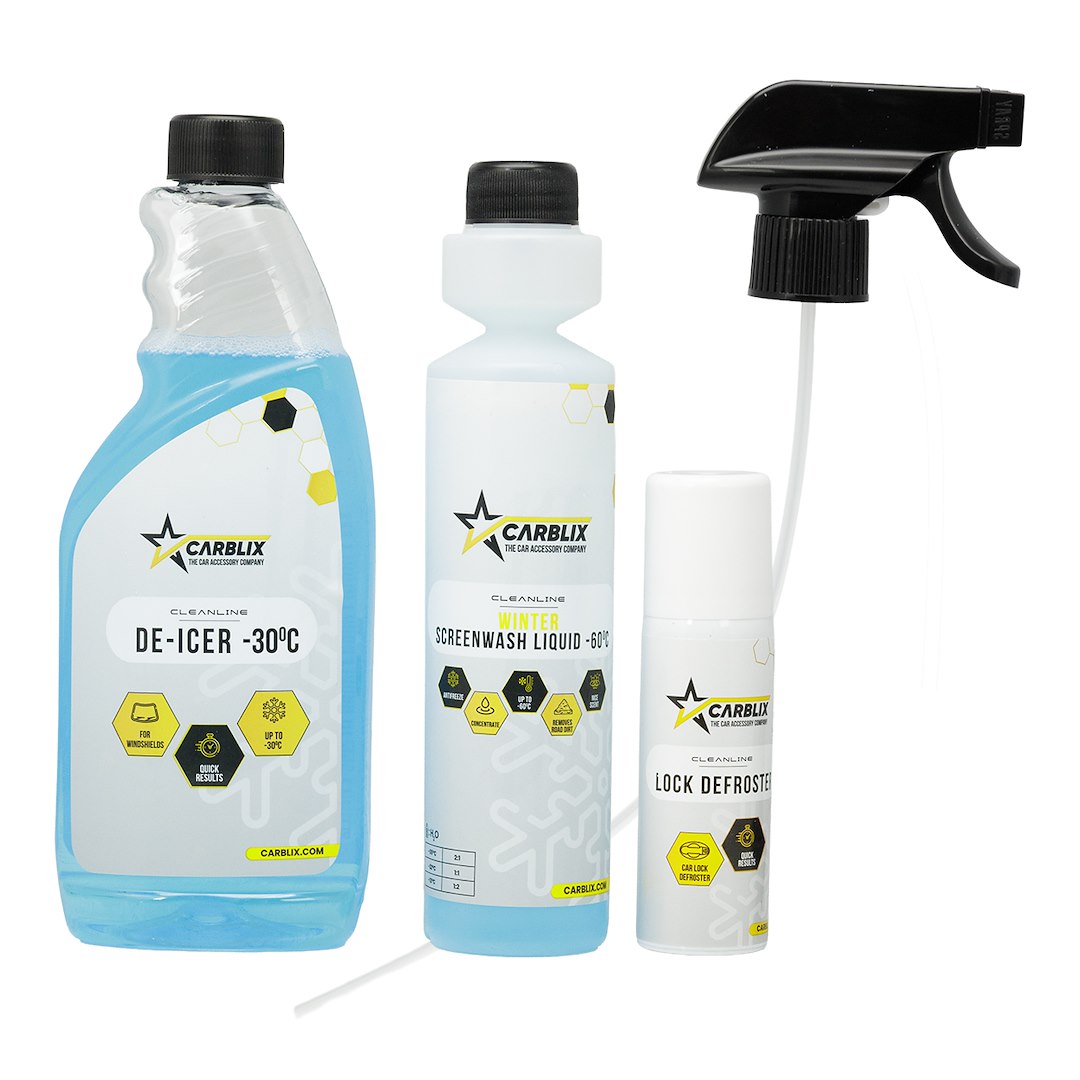 Zestaw zimowy - 500 ml odmrażacz do szyb -30°C, 50 ml odmrażacz do zamków, 250 m