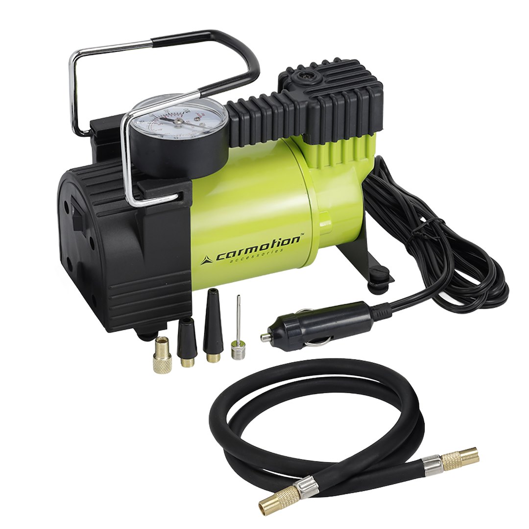 Kompresor powietrza tłokowy 12V, 7 BAR, 30L / min, analogowy ciśnieniomierz, 4 a