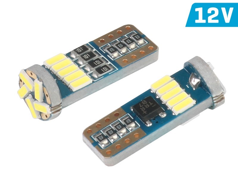 Żarówka VISION W5W (T10) 12V 15x 4014 SMD LED, nonpolar, CANBUS, biała, 2 szt.