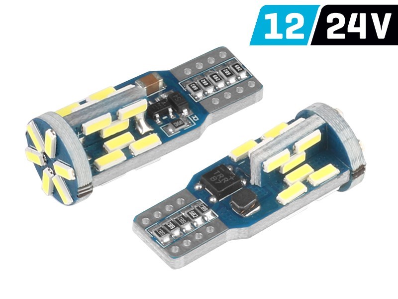 Żarówka VISION W5W (T10) 12/24V 30x 4014 SMD LED, CANBUS, biała, 2 szt.
