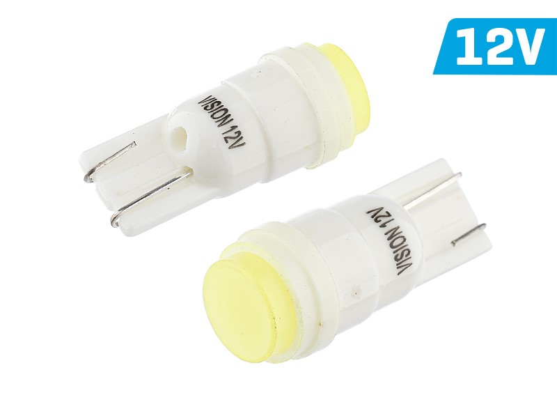 Żarówka VISION W5W (T10) 12V 1x COB LED, biała, 2 szt.