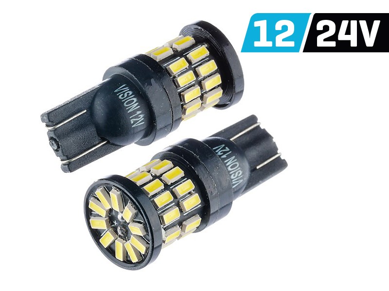 Żarówka VISION W5W (T10) 12/24V 36x 4014 SMD LED, nonpolar, CANBUS, biała, 2 szt